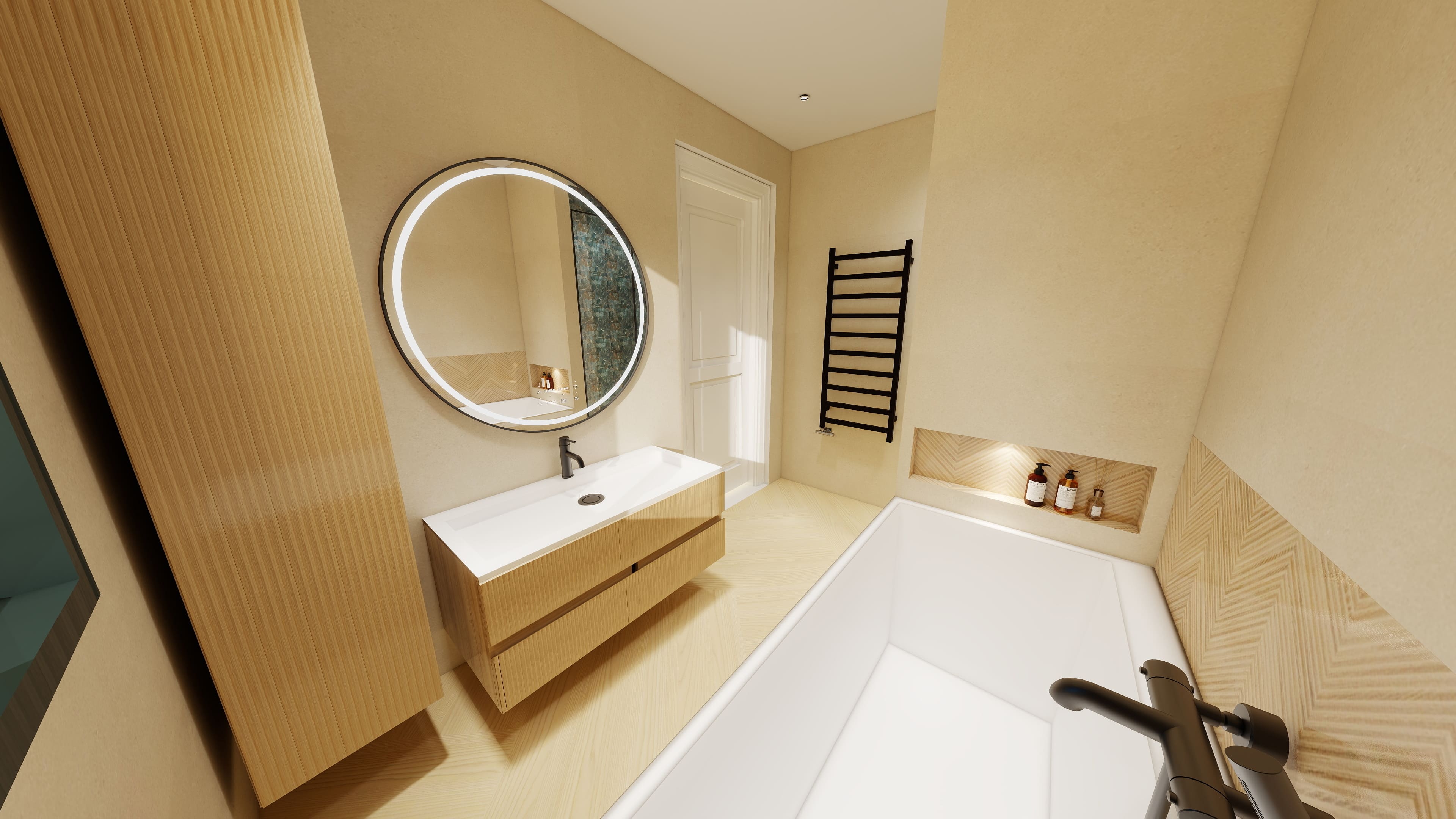 3D ontwerp badkamer voorbeeld All-Work Services