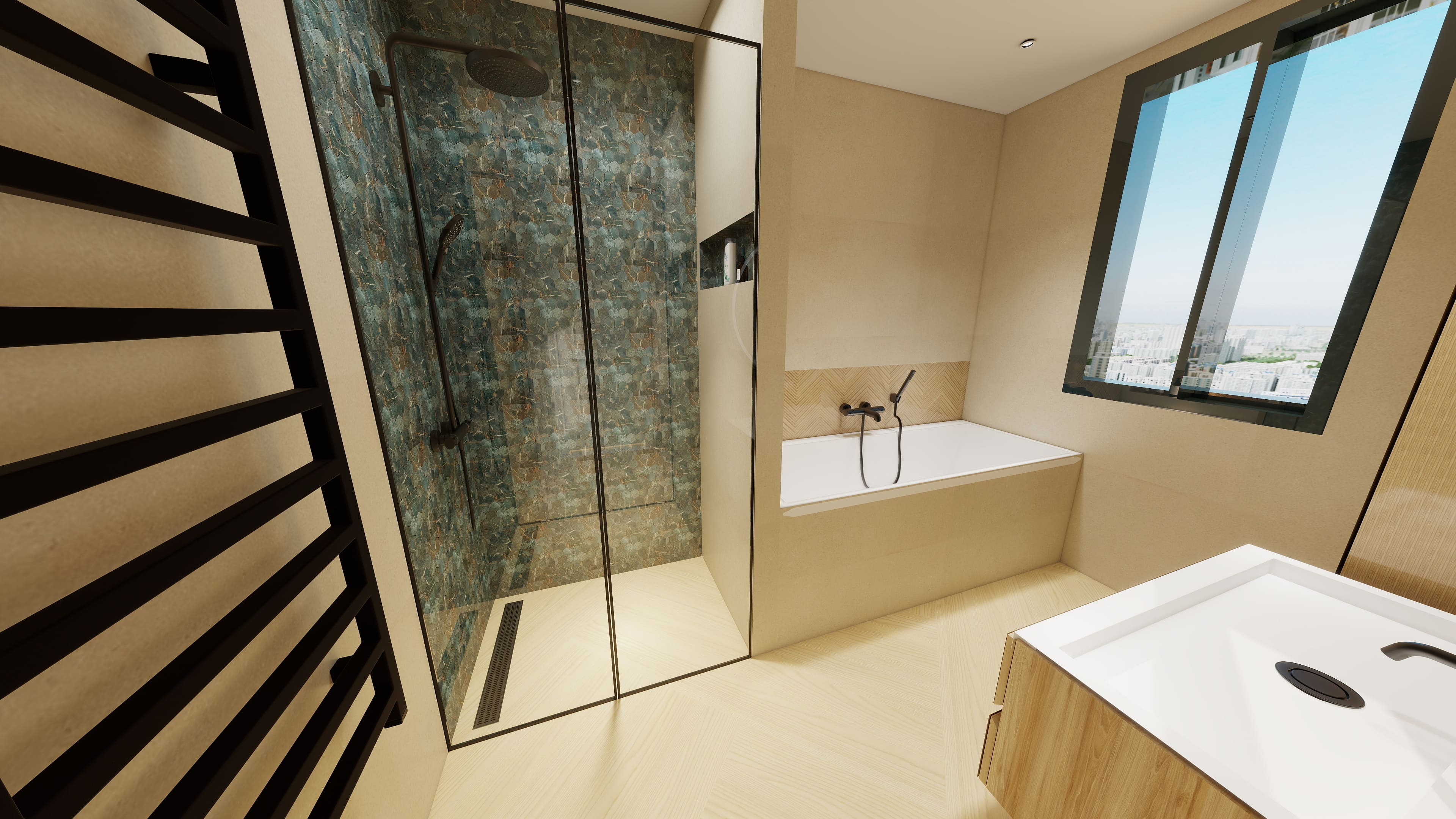 3D visualisatie badkamer renovatie